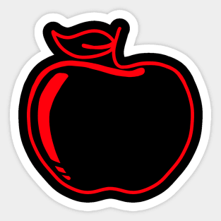 The shape of an apple Sticker